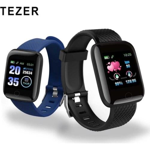 TEZER 116 Plus Smart Watches Men D13 Heart Rate Monitor Waterproof Fitness Tracker Pedometer Women Bracelet 116plus Wristband