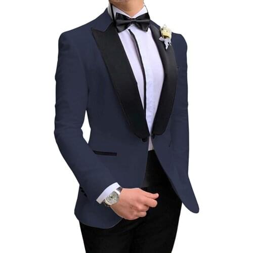 TPSAADE New Arrival 2 Pieces Men Suits Fashion Prom Tuxedos Blazer Slim Fit Dinner Jacket Grooms for Wedding (Blazer+Pants+Tie)