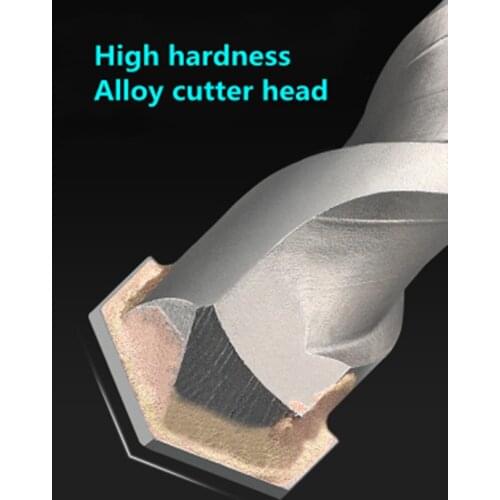 Long impact electric hammer drill bit through the wall type round shank square shank cement concrete wall drilling drill 6-35mm