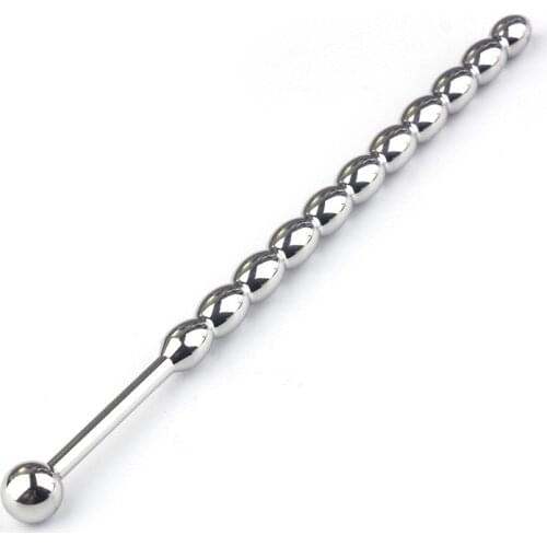 Novice 150*8mm Metal Stainless Penis Plug Beaded Urethral Dilators Men Bdsm Insert Delay Ejuaculation Sex Toys Adult Game