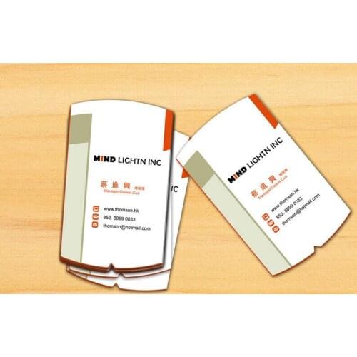 Die cut shape, custom paper business cards printing, visit card paper 500pcs a lot wholesale