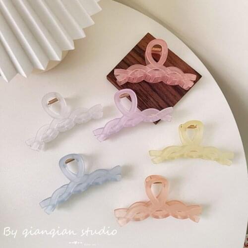 Korea Fashion Frosted Twist Braided Hairpin After going out head plate hair clip grab clip bath shark clip hair clip headdress