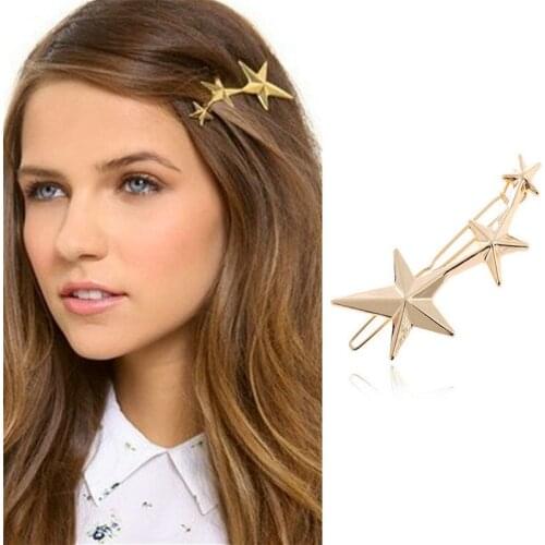1pcs Kawaii Metal Stars Hairpin Party Favors For Women Girls Gifts Wedding Birthday Party Gifts INS Hair Accessories Korea