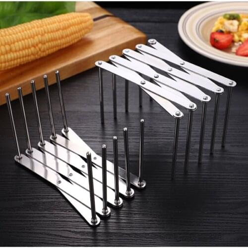 1PC Kitchen Organizer Pot Lid Rack Extended Stainless Steel Spoon Plate Holder Shelf Cooking Dish Tray Stand Accessories Storage