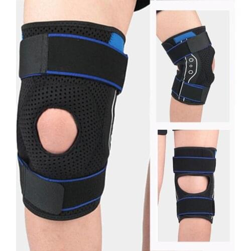 1Pcs Adjustable Knee Brace Support Sleeve Wrap Cap With Side Stabilizers For Aid Patellar Tendon Arthritis Sports Running Gym