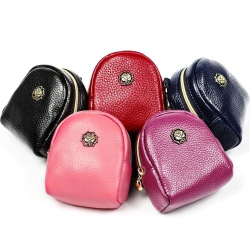 2021 Fashion Trend Small Coin Wallet Mini Girl Purse Leather Key Bag Hand Bag Makeup Bag