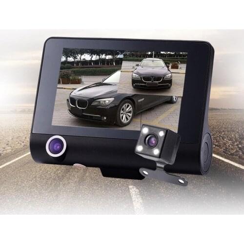 170° Wide Angle Recording Auto DVR Three-way High-speed Full HD 1080P Driving Recorder Dual Lens Video Recorder