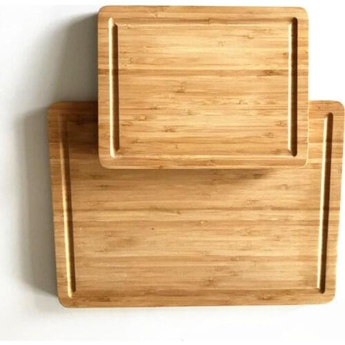 Bamboo Cutting Board Set with Juice Groove