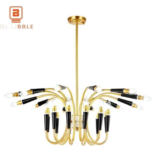 BLUBBLE 24Heads/30Heads Pendant Lights For Kitchen Restaurant Cafe Bar Luxurious Hanglamp AC 90-260V Metal PVC Pendant Lamp