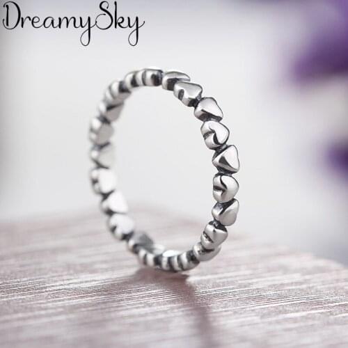 Bohemian Vintage Hearts Rings For Girls Gifts Jewelry Romantic New Adjustable Size Finger Ring