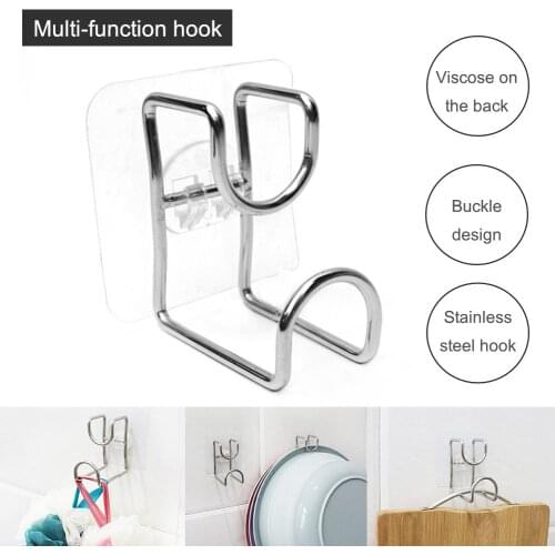 Household Wall Mount Kitchen Bathroom Washbasin Hanger Hook Storage Rack Holder