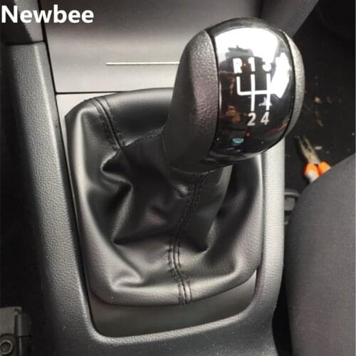5/6 Speed Manual Gear Shift Knob Lever Pen Black Gaiter Boot Cover Case For Skoda Octavia 2 A5 2004-2010 Car Accessories