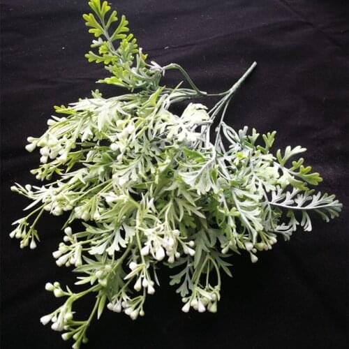 10pcs Artificial Glossogyne Tenuifolia Grass Fake Staghorn Plant Plastic Greenery for Green Wall Decoration