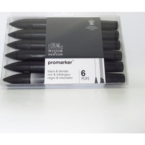 Winsor & Newton Promarker Black & Blender Set
