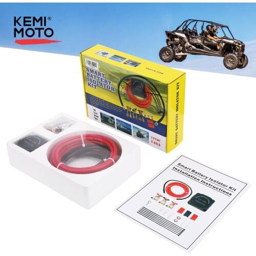 Dual Battery Isolator Kit 12 Volt 140 Amp with Voltage Sensitive Relay for UTV for Polaris for Artic Cat Boats