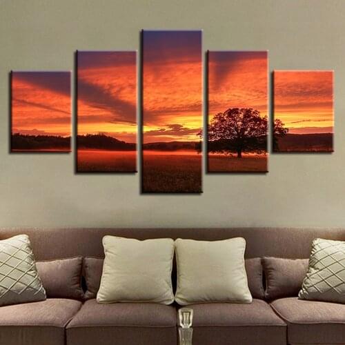 Beautiful Scenery HD Printed 5 Piece Canvas Art Scenery Painting Wall Pictures for Living Room Home Decor Anime Poster Wall Art