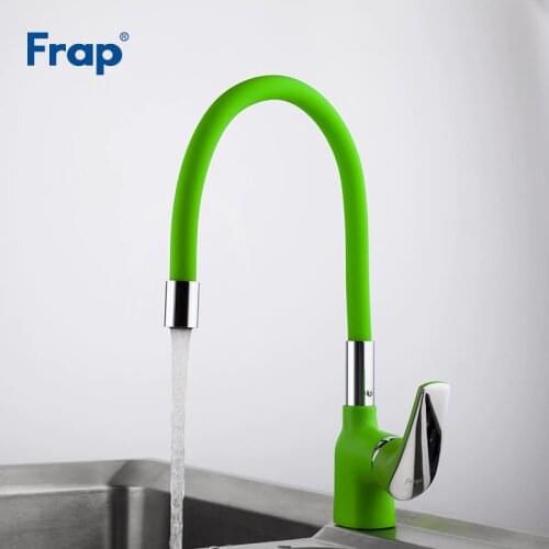 Frap Green Silica Gel Nose Flexible Direction Rotating Kitchen Faucet Cold and Hot Water Mixer Torneira Cozinha Crane F4453-05