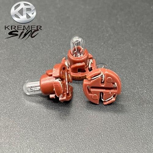 10pcs T4 Bulbs Lamps for Audi Mercedes Benz BMW Opel Volvo Dashboard Instrument 12V 1.2W Brown Base