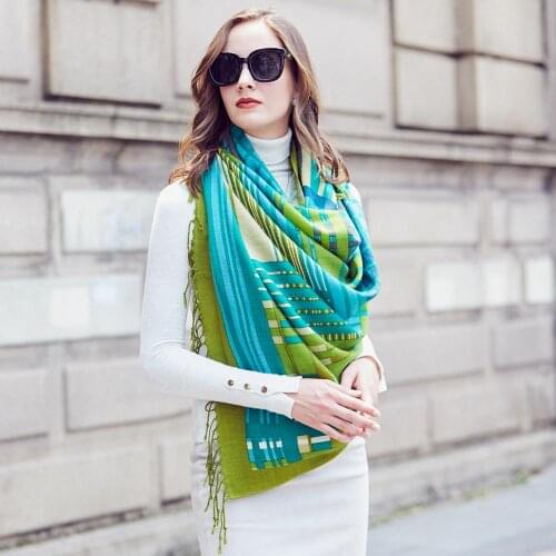 Fashion Winter Scarf For Women Scarf Cashmere Warm Plaid Pashmina Scarf Luxury Brand Blanket Wraps Female Scarves And Shawls