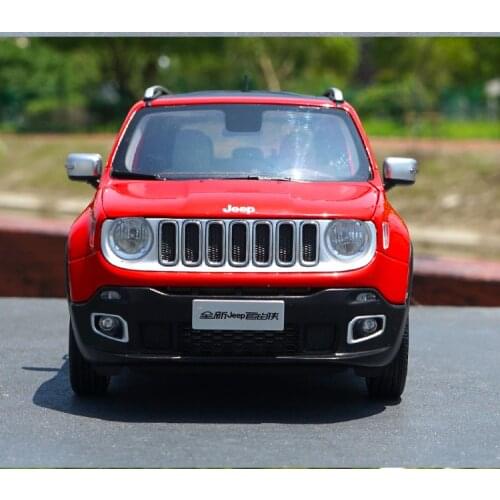 Original factory authentic 1:18 Renegade red diecast car model with small gift