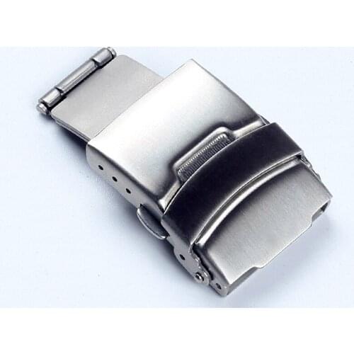 N 16mm 18mm 20mm 24mm Stainless Steel Watchbands Deployment Buckle Clasp silvery Watch Buckle Watch Band Buckle Fold Strap Clasp