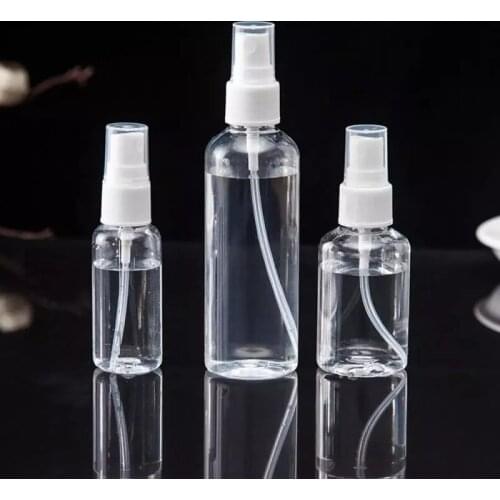 30/50/100ml Empty Transparent Spray Bottle Portable Travel Container Refillable Cosmetics Plastic Perfume Bottle Atomizer