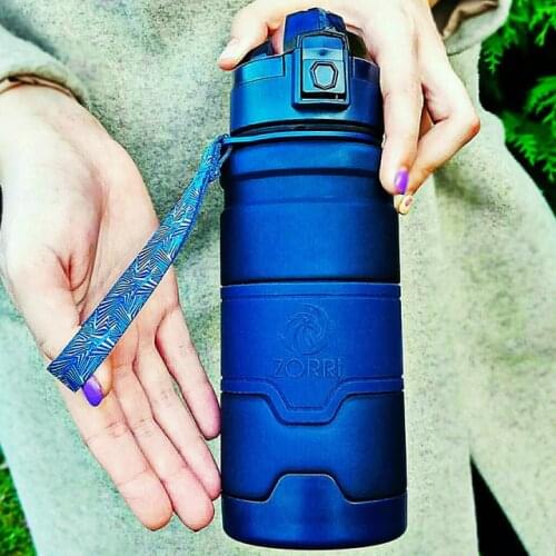 Zorri Christmas gift Sports Water Bottle Portable Plastic Spray Bottle Leakproof Travel Cup Camping Drinking Tools With Brush