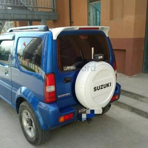SHCHCG Accessories For Suzuki Jimny 2007-2016 ABS Plastic Unpainted Primer Rear Trunk Wing Spoiler With Led Light Car Styling