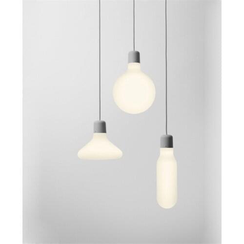 Modern Minimalist Pendant Lights Nordic Vintage Glass Pendant Lamps for Restaurant Bar Dining Room LED Hanging Light Fixture