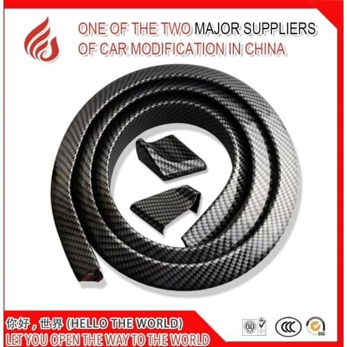 Universal spoiler 1.5M Car-Styling 5D carbon rubber tail spoiler PU carbon brazing DIY refit spoiler suitable by all type of car