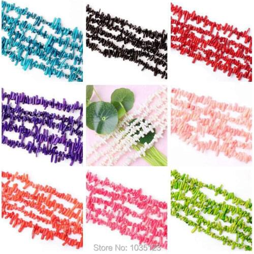 High Quality 8-14mm Pretty Natural 9 Color Coral Branch Shape Gems Loose Beads Strand 15" DIY Creative Jewellery Making wj282