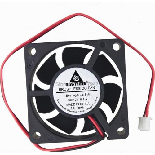 1 Pieces Gdstime 12V DC PC 6cm 60mm x 20mm Ball Bearing PC Computer Case Cooling Fan 2 Pin