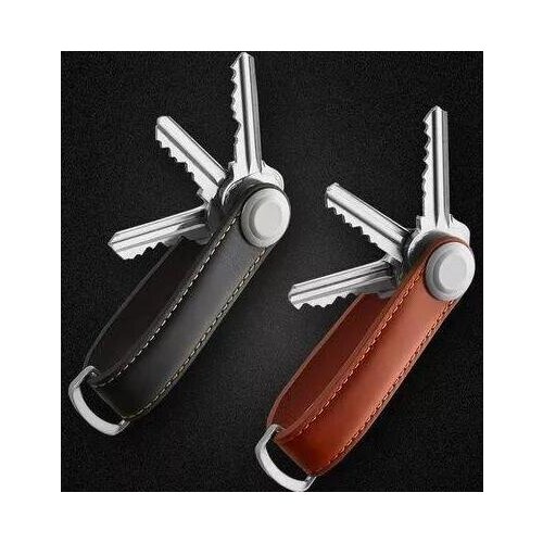 10pcs Creative Key Holder Organizer Smart Leather Key Wallet EDC Gear Keychain Pocket Ring