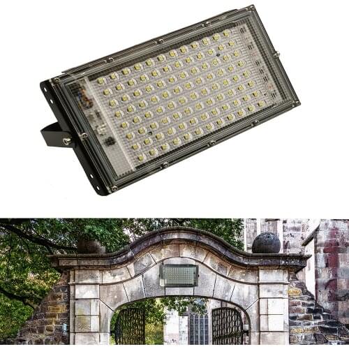 100W LED Floodlight RGB AC220V Reflector Projector Spotlight IP65 Waterproof Garden Garage Wall Street Lamp Landscape Lighting