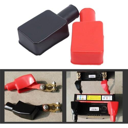 2PCS Car Battery Negative Positive Terminal Covers Cap Boat Insulating Protector Replacement Batteries Accessories