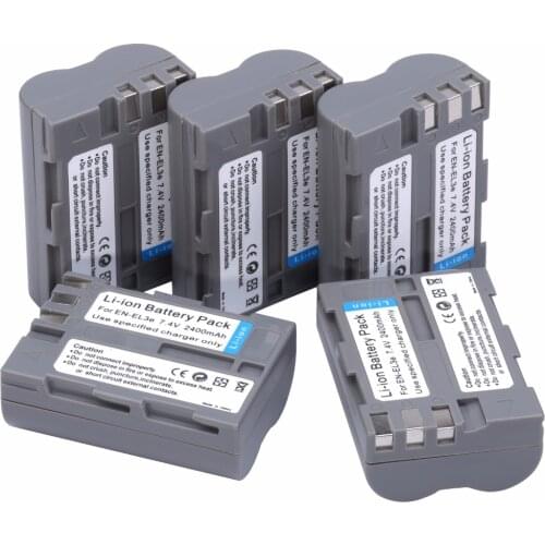 5Pcs Probty EN-EL3e EN EL3e ENEL3e Batteries For Nikon D30 D50 D70 D70S D90 D80 D100 D200 D300 D300S D700 Digital Camera