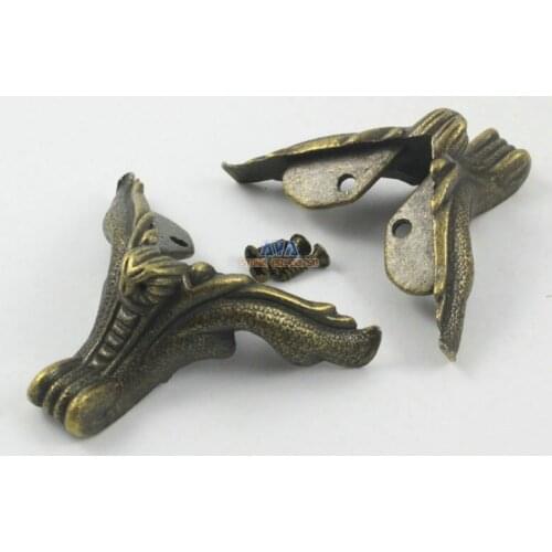 8 Pieces Antique Brass Jewelry Box Feet Animal Box Leg 50x53mm