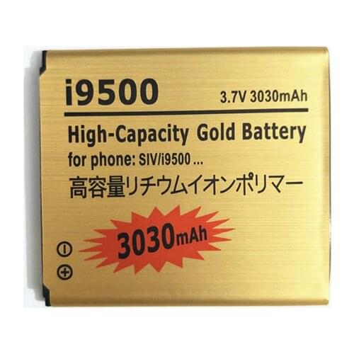 New Gold 3030MAH B600BE B600BC S4 Battery for Samsung galaxy S4 i9505 i9506 i9500 i9295 G7105 G7102 S4 Active i337 i545 Grand 2