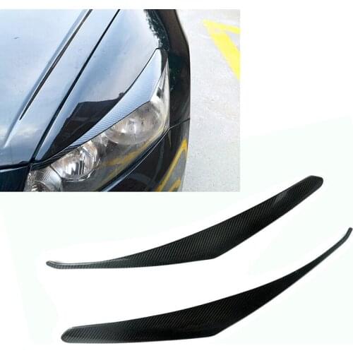 For Honda Accord 8Th 2008 - 2013 2010 Carbon Fiber Car Sticker Front Headlights Eyebrow Eyelid Trim Cover Accessories