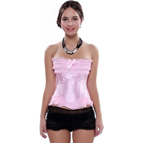 Side Zipper Lace Shape Bodysuit Women Bustier Corset Lingerie Tops Sexy Underbust Corset Waist Trainer Corset Plus Size S-6XL