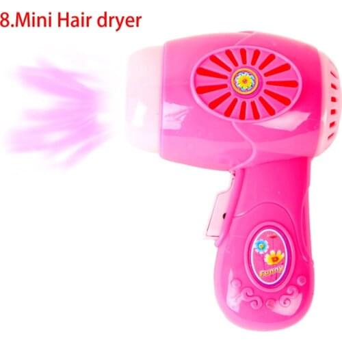 B0100-7 In box chilren girl Child toy set mini appliances sooktops series simulation home play toy Mini Hair dryer 1pcs