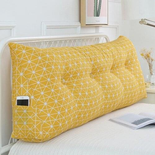 Cotton and linen fabrics, stylish design bedside large pillows, large cushions for the bed and sofa to rely on for reading