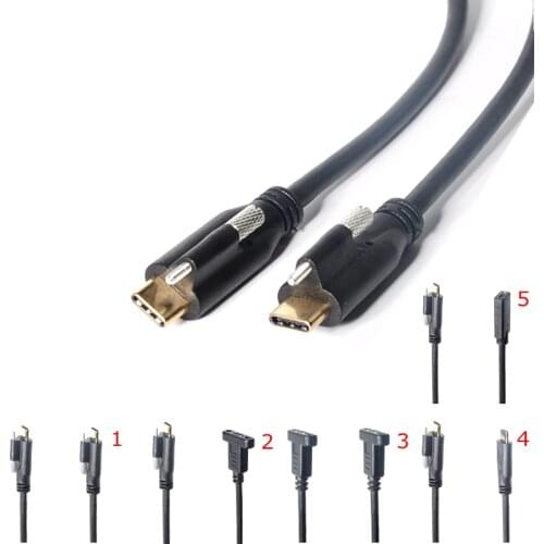 Usb c to usb c cable USB C Single Screw Locking USB 3.1 Type-C Male to male, male to Female , female to female extension Cable