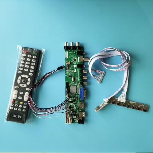 Kit For N133BGE-L42/N133BGE-P41 Signal HDMI AV controller board digital DVB-T DVB-T2 40pin 1366X768 LED USB VGA TV 13.3" remote