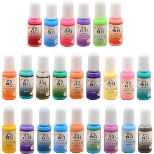24 Colors Epoxy Resin Dye Solid Liquid Resin Colorant Opaque Pigment Resin Kit N84D