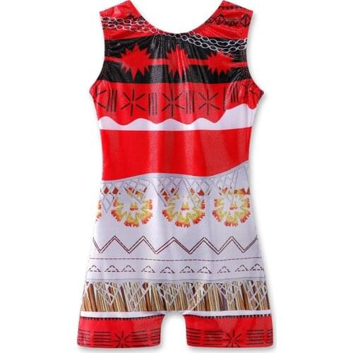 Red Creative Sleevess Gymnastic Leotards Dancewear Child Ballet Dance Clothing Costumes Professional Leotards N