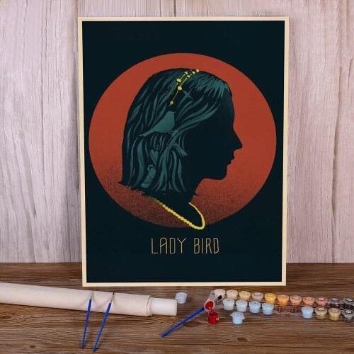 Lady Bird Movie Greta Gerwig Film Saoirse Ronan Painting By Numbers Set Acrylic Paints 40*50 Boards By Numbers Handiwork