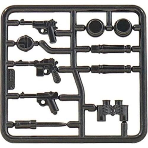 5/10 Pcs Black Color Military Series Weapon Pack Gun Moc Building Blocks Soldier Accessories Bricks Toy Army Figure X202