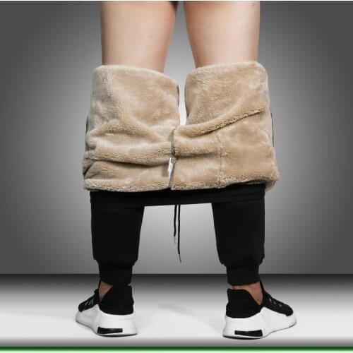 New Fleece Men Gyms Campping Softshell Cotton Mens Sporting workout fitness Pants casual sweatpants jogger pant skinny trousers