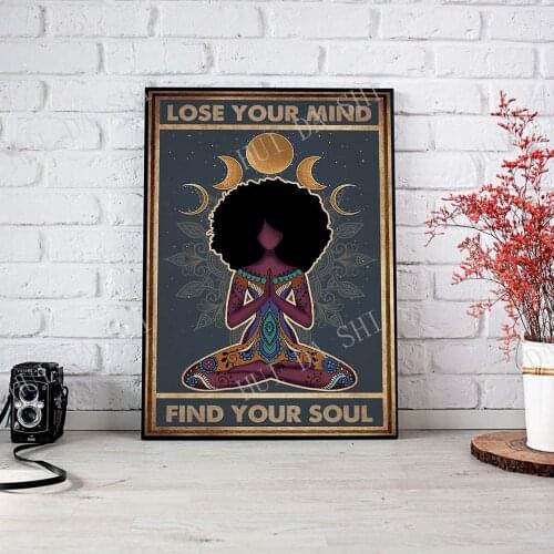 Yoga poster- Lose your mind find your soul - Yoga Prints Poster - Yoga Studio Wall Decor - Meditation Poster - Yoga Lover